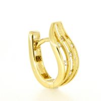 Scharniercreolen Gold 333 Zirkonia