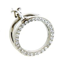 Creolen Silber 925 rhodiniert Zirkonia 