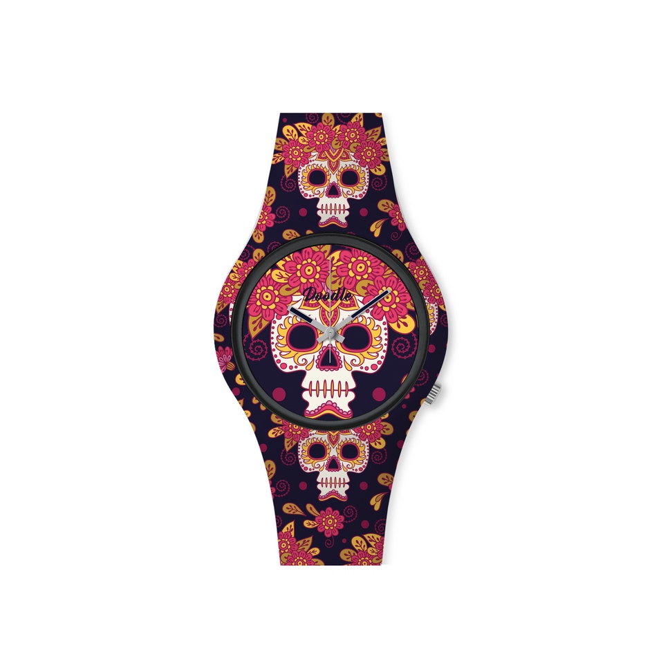 Orologio Donna Doodle Santa Muerte Mood – Modello Tatoo Stile, Originale E Di Tendenza, Collezione DO35013