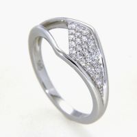 Ring Silber 925 rhodiniert Weite 56