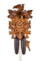 August Schwer Kuckucksuhr 8T 5-Laub 1-Vogel 29 cm 2.0070.10.C