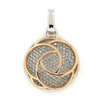 Anhänger Silber 925 rosè vergoldet & rhodiniert 