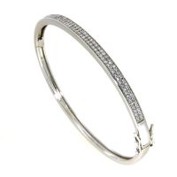 Armreif Silber 925 rhodiniert 61 mm x 50 mm