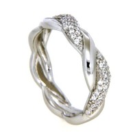 Ring Silber 925 rhodiniert Weite 60