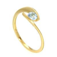 Ring Gold 333 echt Blautopas Weite 58