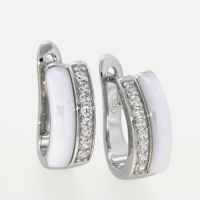 Scharniercreolen Silber 925 rhodiniert