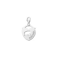 Names4ever Charm Silber 925 Herz Elefant mit Namen ZNDB009