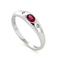 Ring Silber 925 rhodiniert Weite 66