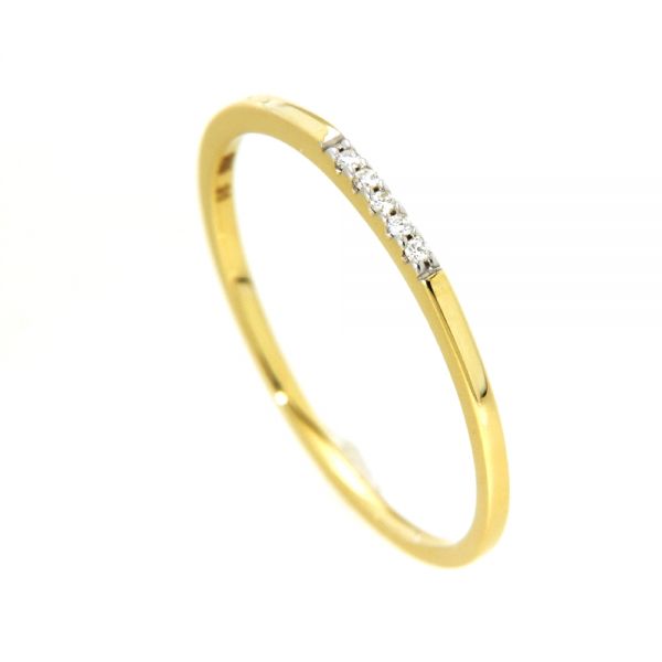 Ring Gold 585 Brillant 0,025 ct.WSI Weite 54