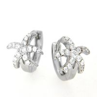 Scharniercreolen Silber 925 rhodiniert