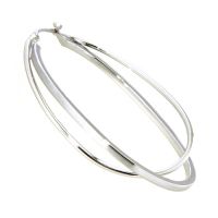 Creolen Silber 925 rhodiniert 50mm