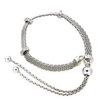 Armband Silber 925 rhodiniert 25-14 cm verstellbar