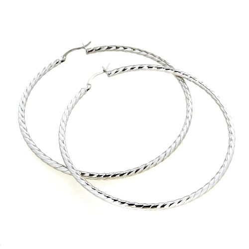 Creolen Silber 925 rhodiniert 65mm