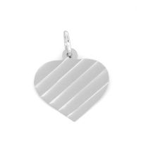 Gravurplatte Silber 925 rhodiniert Herz 