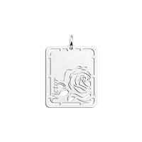 Names4ever Namensanhänger Silber 925 Rose mit Gravur