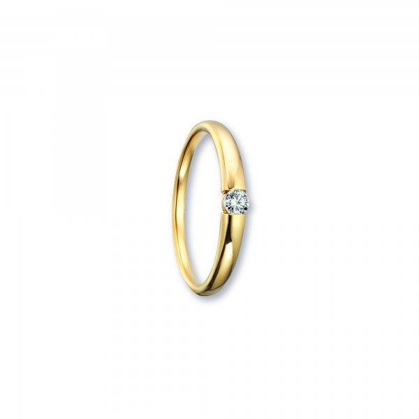 Ring Brillant 0,09 ct. 585 Gelbgold Größe 52