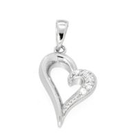 Herzanhänger Silber 925 rhodiniert