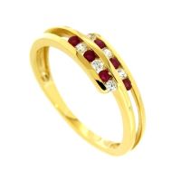 Ring Gold 333 Zirkonia Rubin Weite 64