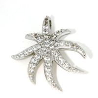 Anhänger Silber 925 rhodiniert Seestern 