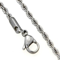 Kordelkette Edelstahl 45 cm