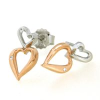 Ohrstecker Silber 925 rhodiniert & rosé vergoldet