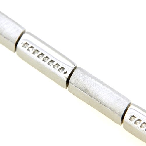 Armband Silber 925 rhodiniert 19 cm Zirkonia