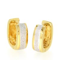 Scharniercreolen Silber 925 rhodiniert vergoldet