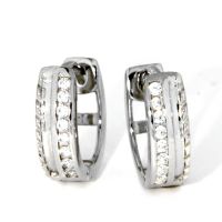 Scharniercreolen Silber 925 rhodiniert