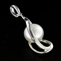 Anhänger Silber 925 rhodiniert Süßwasserperle 