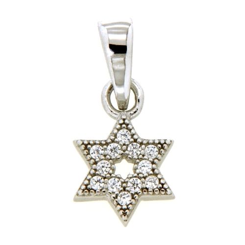 Anhänger Silber 925 rhodiniert Stern Zirkonia