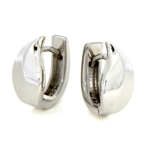 Scharniercreolen Silber 925 rhodiniert