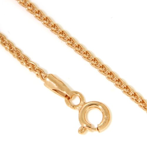 Kette Silber 925 rosé vergoldet (Zopf 0,35) 70 cm