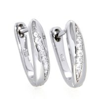 Scharniercreolen Silber 925 rhodiniert