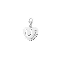 Names4ever Charm Silber 925 Herz Hufeisen mit Namen ZNDB003