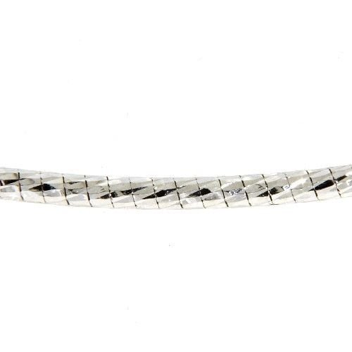 Omega Halsreifen Silber 925 rhodiniert 1,55mm 45 cm