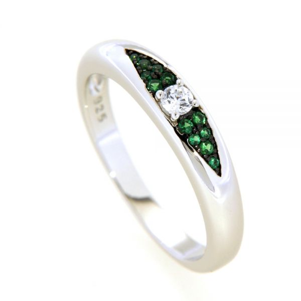 Ring Silber 925 rhodiniert Weite 60