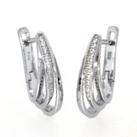 Scharniercreolen Silber 925 rhodiniert