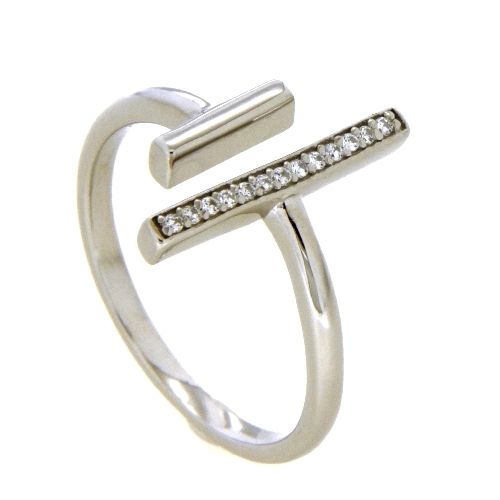 Ring Silber 925 rhodiniert Zirkonia Weite 56