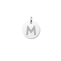 Names4ever Anhänger Silber 925 rund Buchstabe