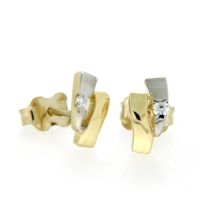 Ohrstecker Gold 333 bicolor