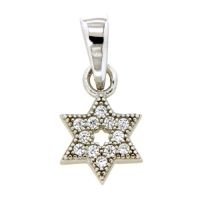 Anhänger Silber 925 rhodiniert Stern Zirkonia 