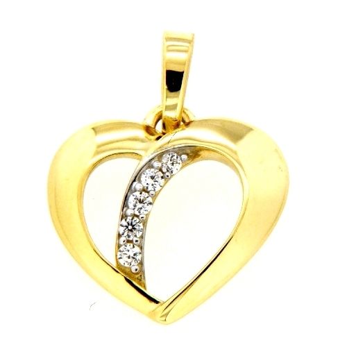 Herzanhänger Gold 333 Zirkonia