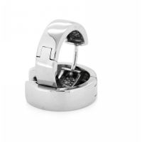 Scharniercreolen Silber 925 rhodiniert 5,5mm x 18mm kantig