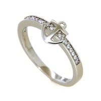 Ring Silber 925 rhodiniert Zirkonia Anker Weite 54