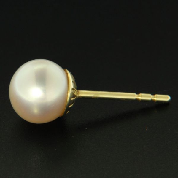 Ohrstecker Gold 333 Süßwasserperle 6,5mm - 7,0mm