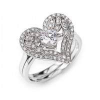 AMEN Ring Silber Herz Gr. 56 RWH1-16