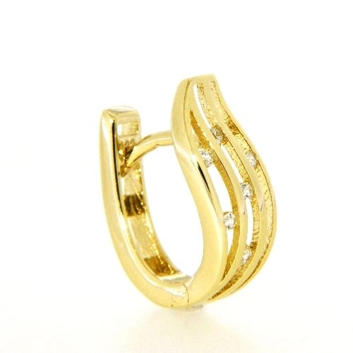 Scharniercreolen Gold 333 Zirkonia