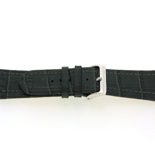 Uhrarmband Leder 14mm grau Edelstahlschließe