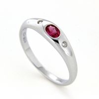 Ring Silber 925 rhodiniert Weite 60