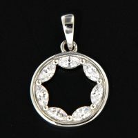 Anhänger Silber 925 rhodiniert Zirkonia 